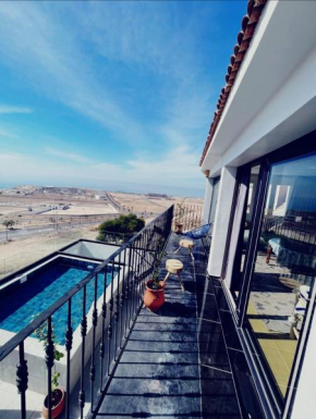 Villa vue mer TAMRAGHT avec piscine et terrasses 15 lits